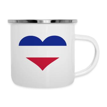 Niederlande - Emaille-Tasse - Weiß - Rechts