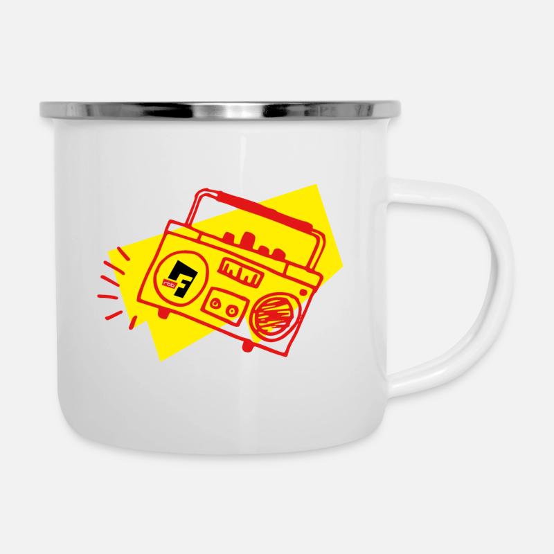 Radio _ Fritz vom rbb - Emaille-Tasse - Weiß