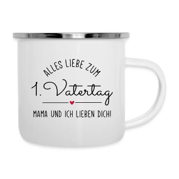 Erster Vatertag / Vatertag 2021 / Herrentag - Emaille-Tasse - Weiß - Rechts