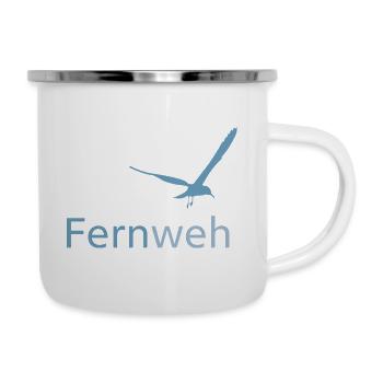Fernweh 2024 - Emaille-Tasse - Weiß - Rechts