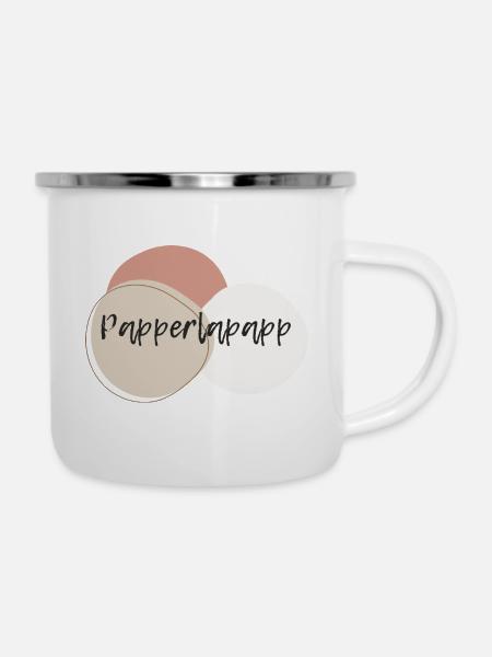 Papperlapapp - Emaille-Tasse - Weiß