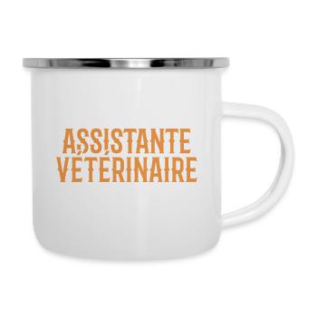 Assistant | Vet | Gift | Super power - Camper Mug - white - Right