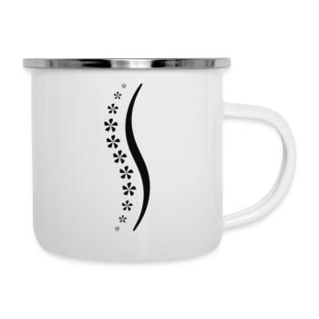Flower spine grey - Camper Mug - white - Right