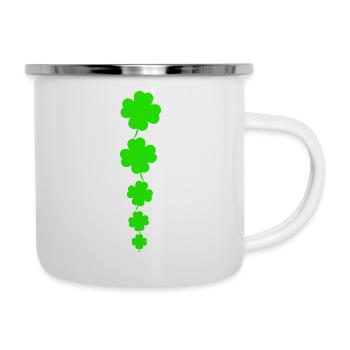 Cascading Neon Four Leaf Clovers - Camper Mug - white - Right