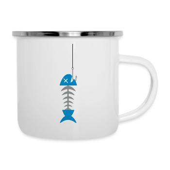 Poissons poissons des pêcheurs de poissons crâne s - Tasse émaillée - blanc - Droite