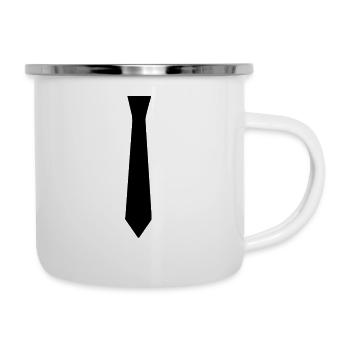 krawatte - Emaille-Tasse - Weiß - Rechts