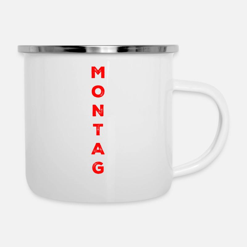 Monday - red - Camper Mug - white
