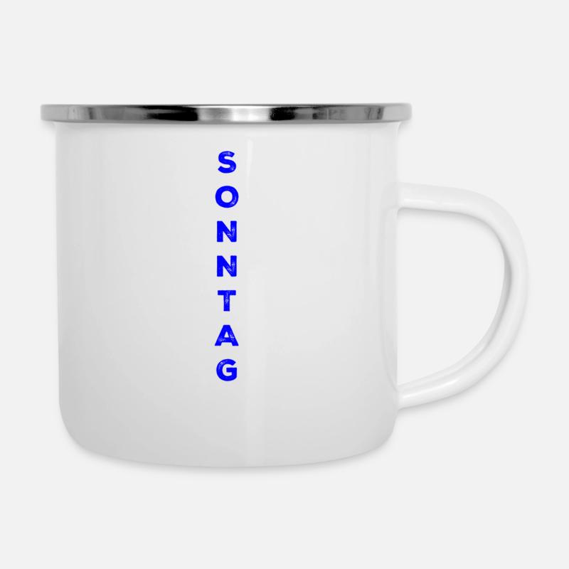 Sunday - blue - Camper Mug - white