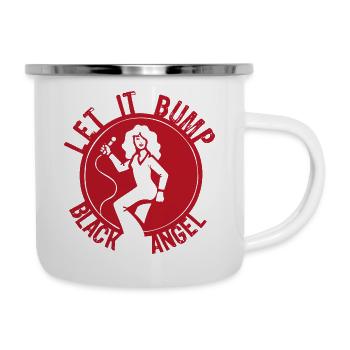 Lass es T-Shirt stoßen - Emaille-Tasse - Weiß - Rechts