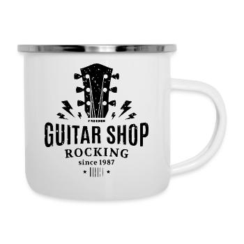 magasin de guitare - Tasse émaillée - blanc - Droite