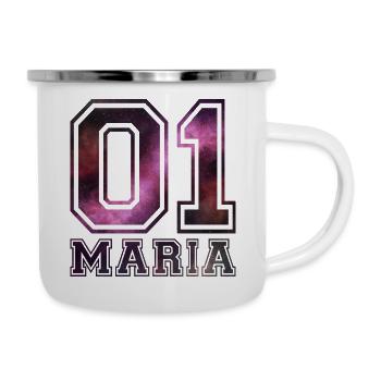 Maria - Emaille-Tasse - Weiß - Rechts