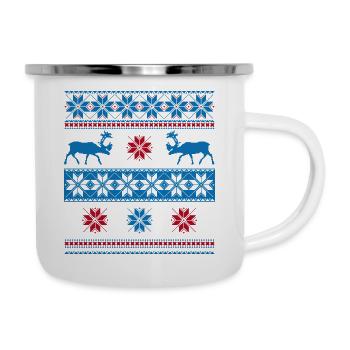 Pull norvégien - Tasse émaillée - blanc - Droite