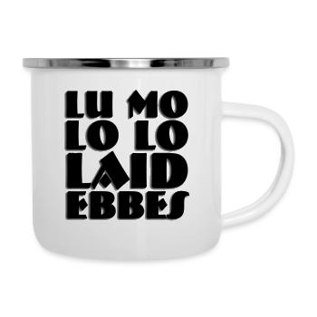lo laid ebbes saarländisch - Emaille-Tasse - Weiß - Rechts