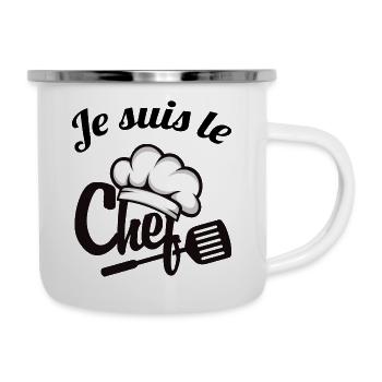 Je suis le Chef - Tasse émaillée - blanc - Droite