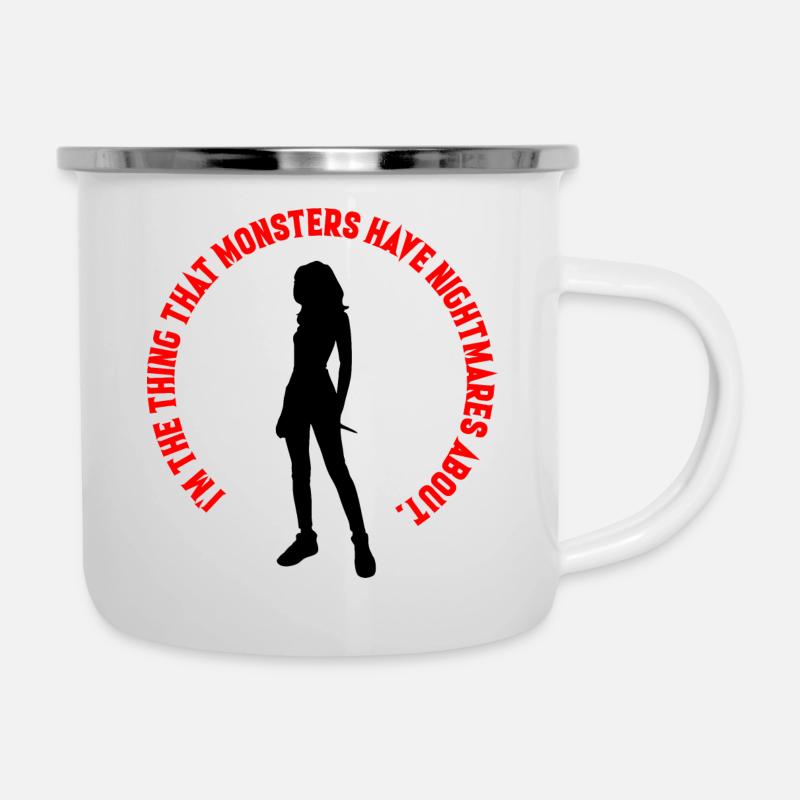 I'm the thing that monsters have nightmares about - Camper Mug - white