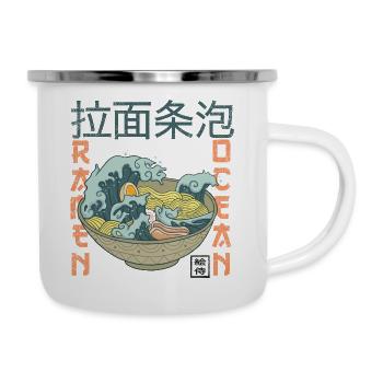 Ramen Nudeln Japan - Emaille-Tasse - Weiß - Rechts