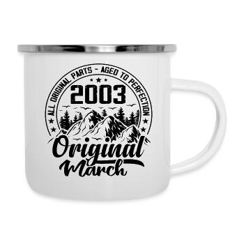 2003 March Original: 21 Years Anniversary Gift - Camper Mug - white - Right