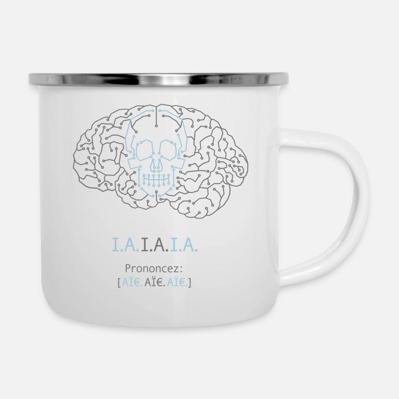 I.A. Autsch, Autsch, Autsch - Emaille-Tasse - Weiß
