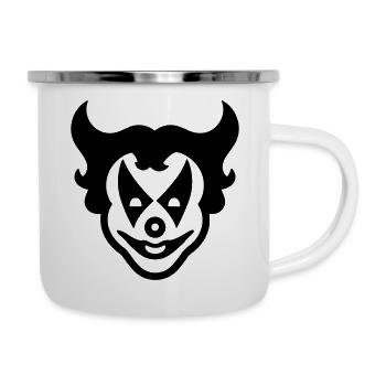 Clown - Emaille-Tasse - Weiß - Rechts