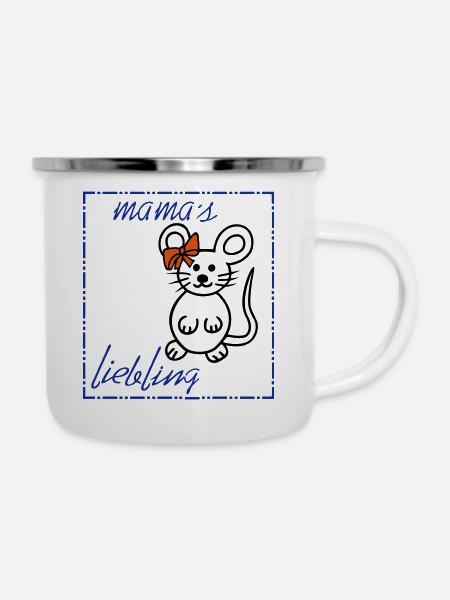 Le préféré de maman - Tasse émaillée - blanc