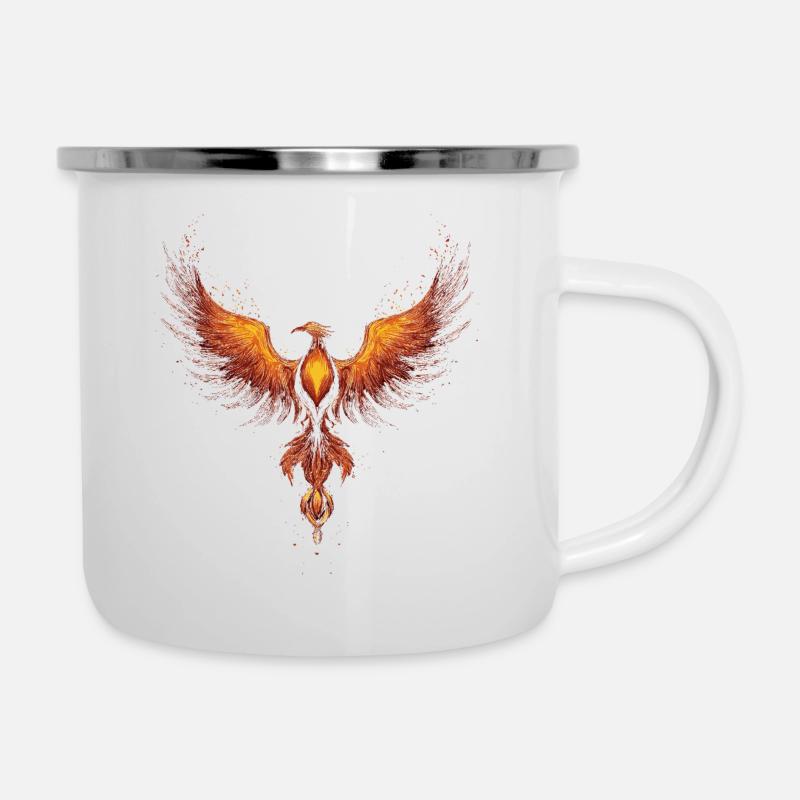 Phénix - Tasse émaillée - blanc