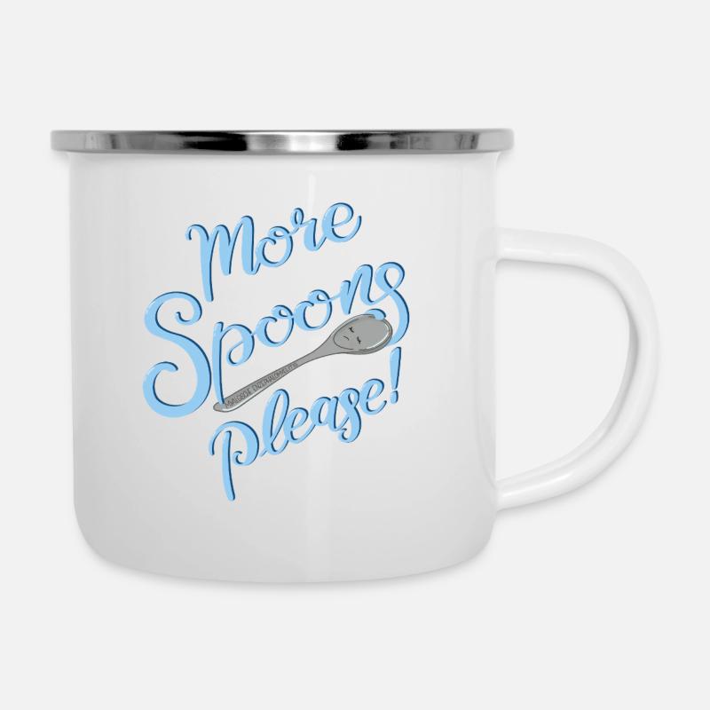 Plus de cuillères, s’il vous plaît ! - Tasse émaillée - blanc