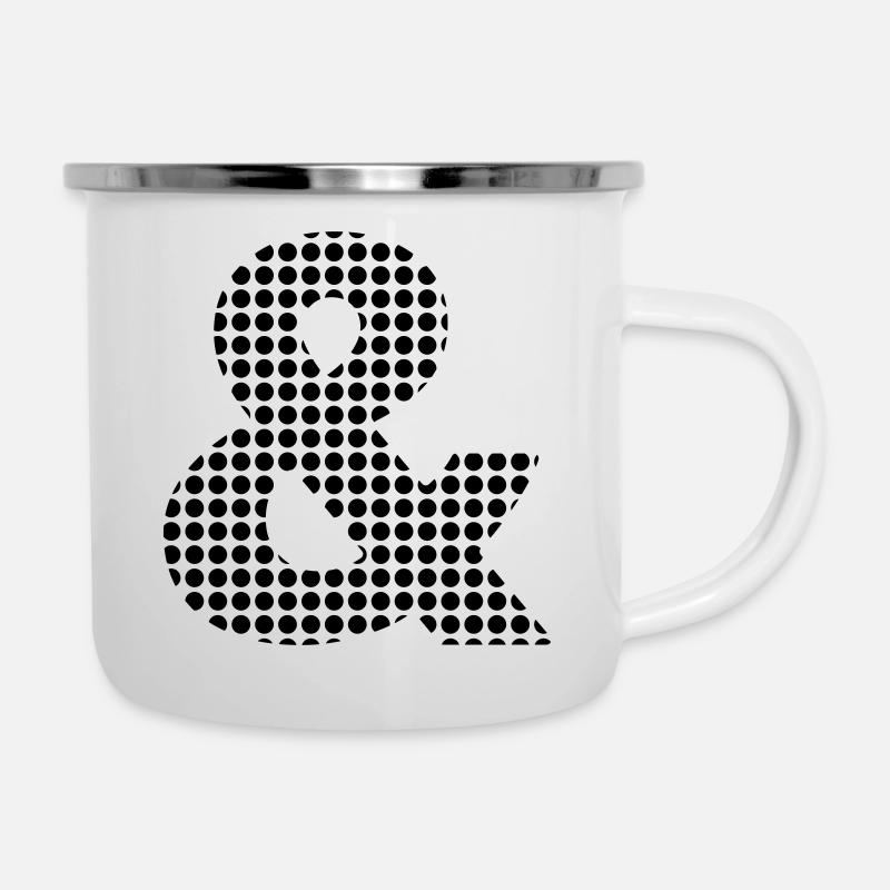 ampersand - Emaille-Tasse - Weiß