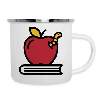 Apple Book Worm Elementary School - Camper Mug - white - Right