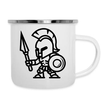 spartan - Tasse émaillée - blanc - Droite