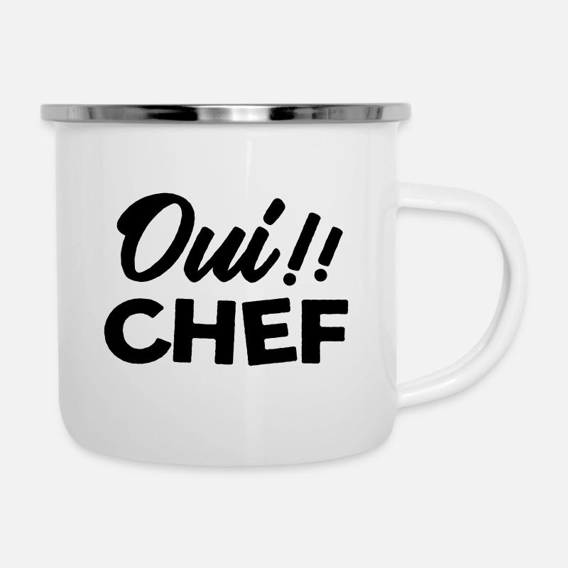Cusinier humour restaurant - Tasse émaillée - blanc