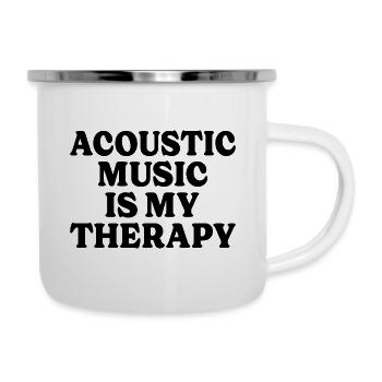 Musikertherapie Akustische Musik - Emaille-Tasse - Weiß - Rechts