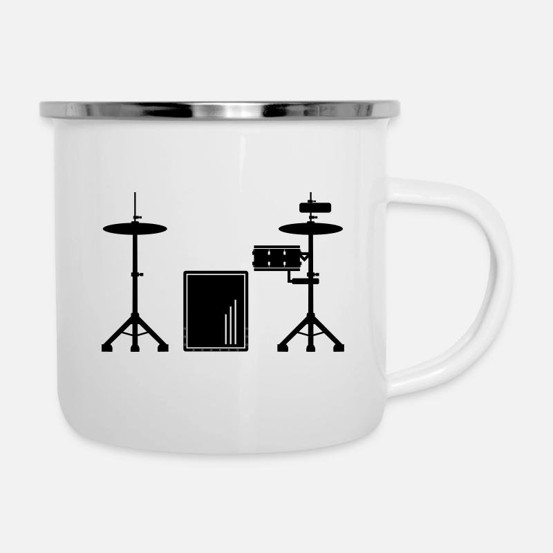 Cajón - Emaille-Tasse - Weiß