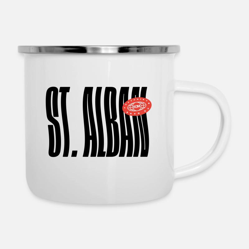 St. Alban Quartier Basel Stadt - Emaille-Tasse - Weiß