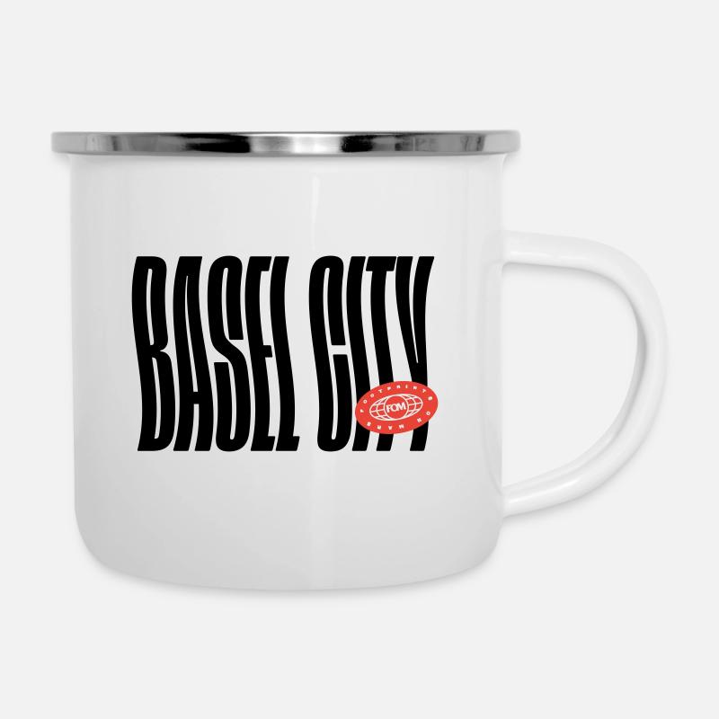 Bâle-Ville - Tasse émaillée - blanc
