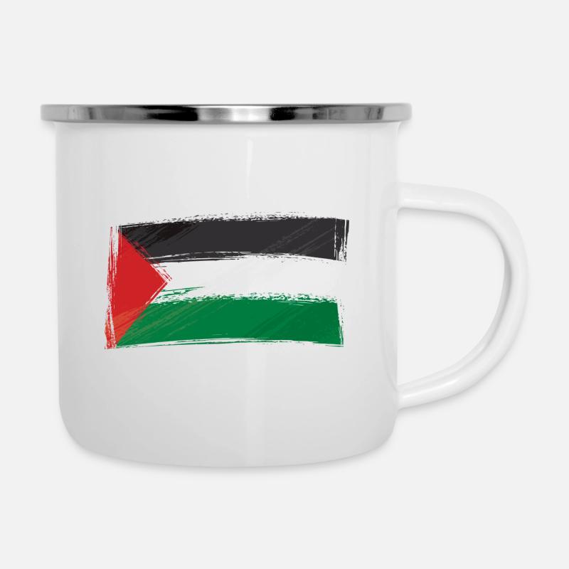 Free Palestinian - Camper Mug - white
