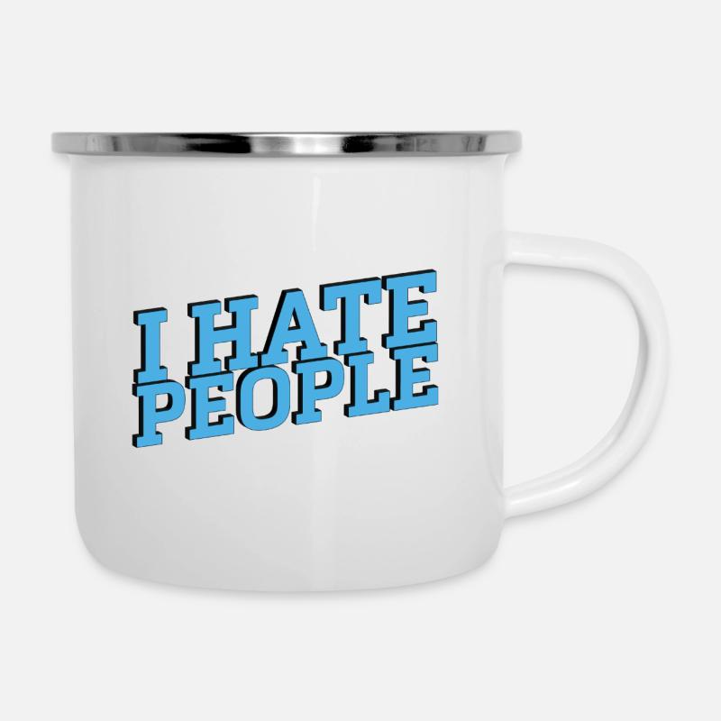 Je déteste les gens - Tasse émaillée - blanc
