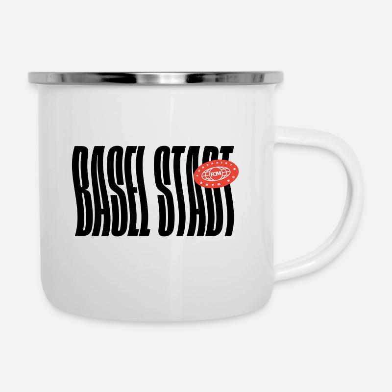 Basel Stadt - Emaille-Tasse - Weiß