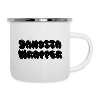 Love Gangsta Wrapper - Emaille-Tasse - Weiß - Rechts