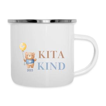 Kita Kind | Bär - Emaille-Tasse - Weiß - Rechts