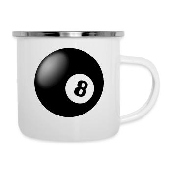 Billiard ball 8 - Camper Mug - white - Right