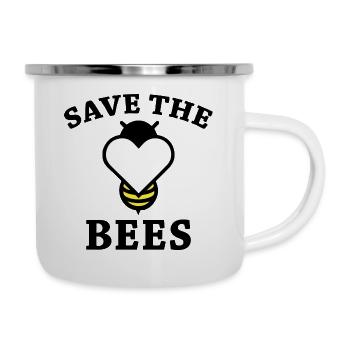 Sauvez les abeilles - Tasse émaillée - blanc - Droite