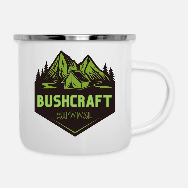 Bushcraft survival - Camper Mug - white