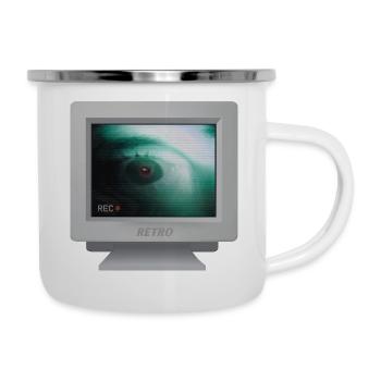 CRT-Design - Ich habe eine Hexe gesehen! - Emaille-Tasse - Weiß - Rechts