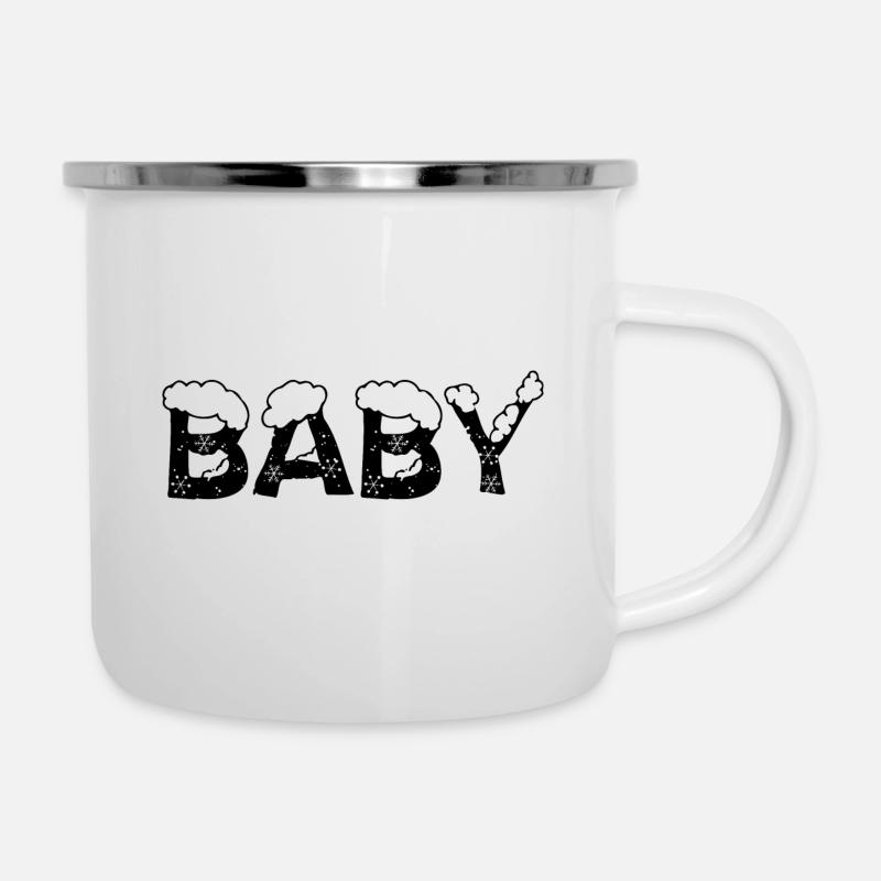 Texte Glace Costume De Noël Bébé - Tasse émaillée - blanc