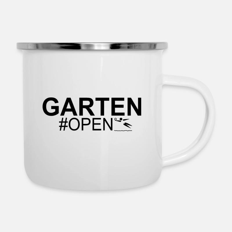 Fancy - Emaille-Tasse - Weiß
