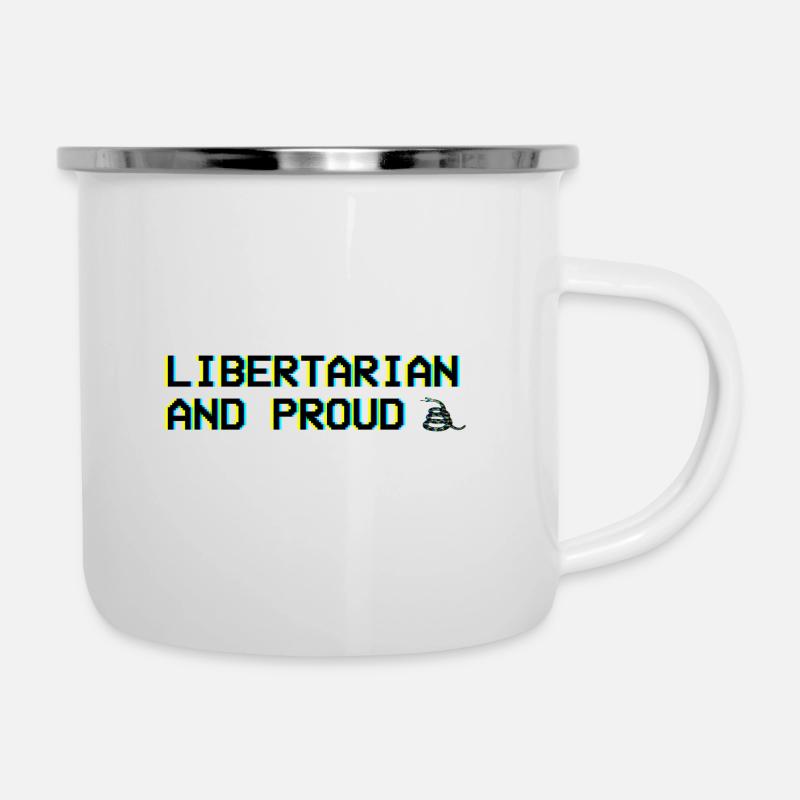 Libertarian and proud dark - Camper Mug - white