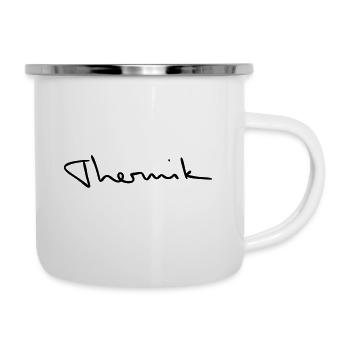Thermik Gleitschirm Paragliding - Emaille-Tasse - Weiß - Rechts