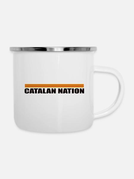 Katalanische Nation - Emaille-Tasse - Weiß
