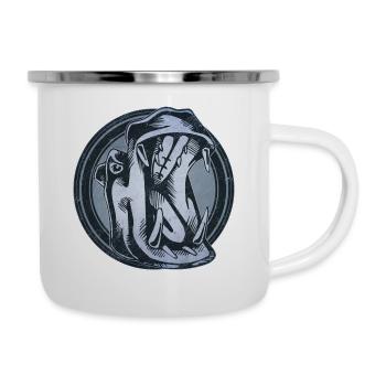 Wild Hippo Grunge Animal - Camper Mug - white - Right
