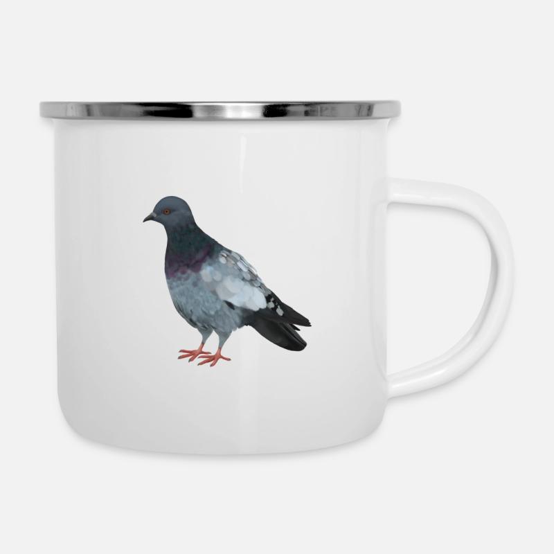 Colombe - Tasse émaillée - blanc
